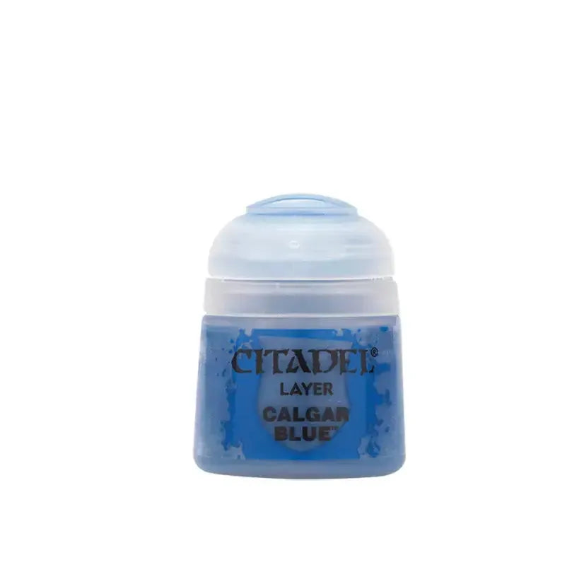 Calgar Blue Layer Paint 12ml pot with smooth matt finish.