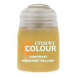 Citadel Paint Ironjawz Yellow 18ml bottle.