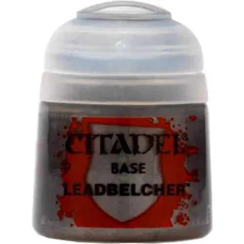 Citadel Paint Leadbelcher 12ml bottle with logo.