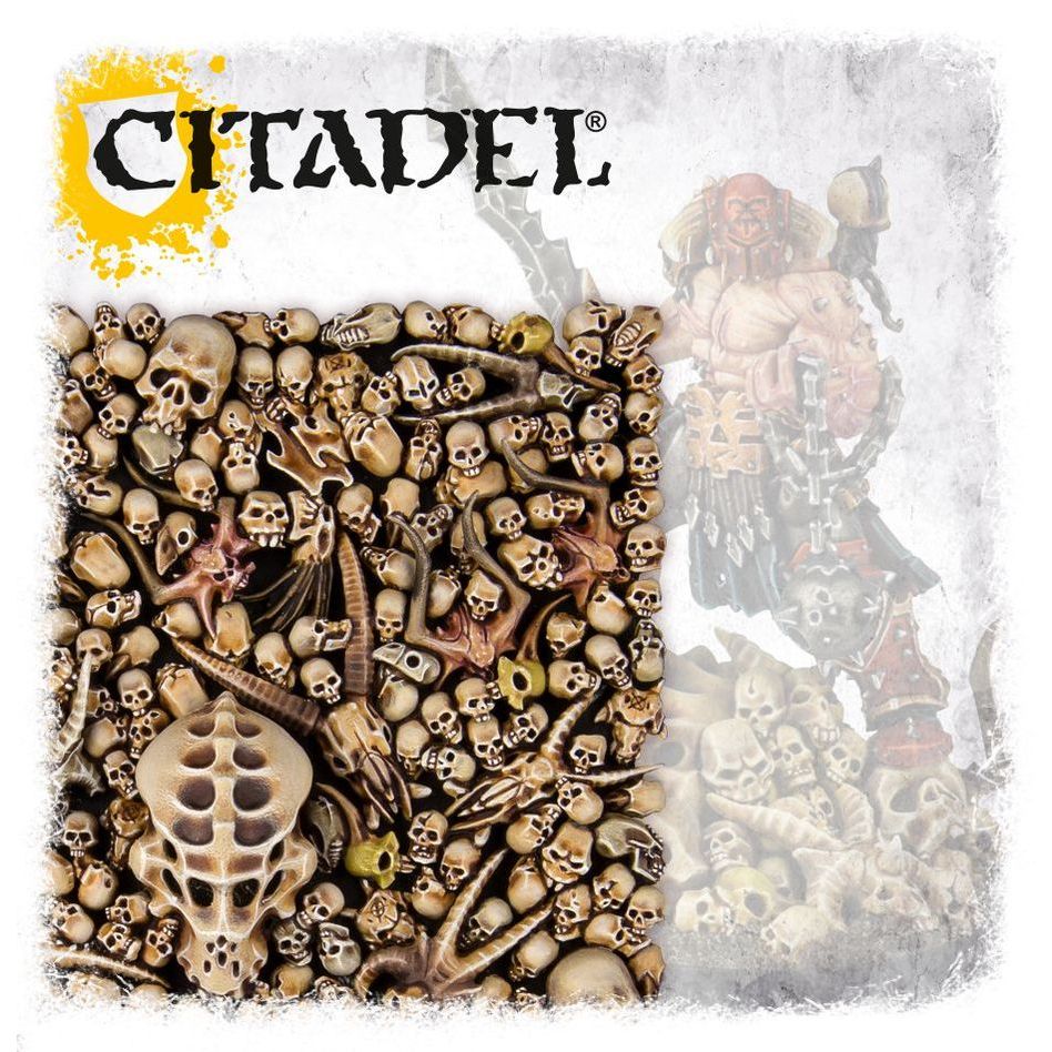 Assorted Citadel Skulls collection for Warhammer scenery and models.