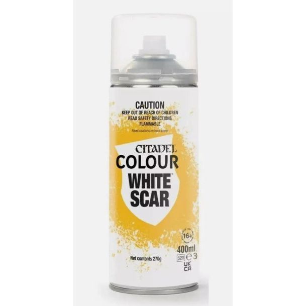 White Scar Spray Paint Citadel Colour can.