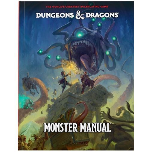 Dungeons & Dragons RPG 2024 Monster Manual Hard Cover with new creatures and redesigned stat blocks.