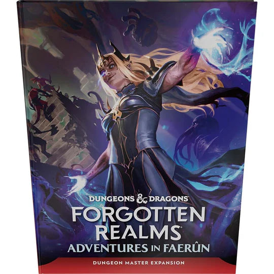 Hardcover of Dungeons & Dragons: Adventures in Faerun by Wizards of the Coast, featuring a detailed cover with fantasy artwork.