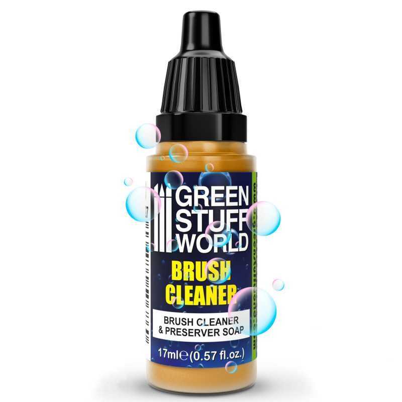 Green Stuff World Brush Cleaner, 17ml, bottle for paintbrush cleaning and preservation.