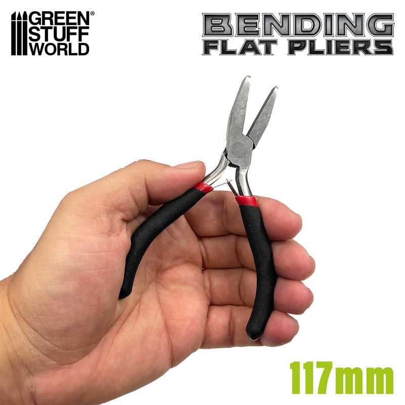 Green Stuff World Double Flat Pliers for photo etch bending with flat tips, modeler's toolkit essential.