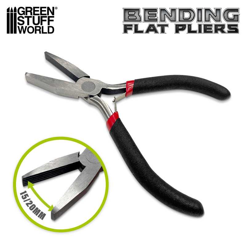 Green Stuff World Double Flat Pliers for photo etch bending with flat tips for precise model crafting.