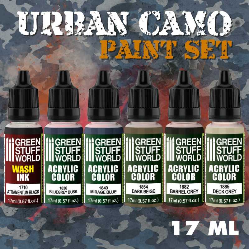 Green Stuff World Urban Camo Paint Set - War Games USA