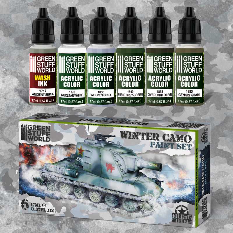 Green Stuff World Winter Camo Paint Set - War Games USA