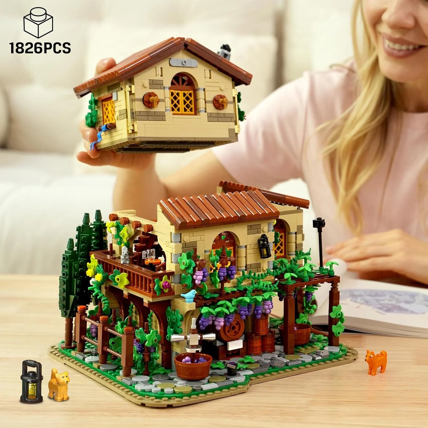 Winery Chateau House Building Set with Lights - Insoon - War Games USA