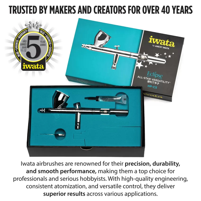 Iwata Eclipse HP-CS Gravity Feed Dual Action Airbrush - War Games USA