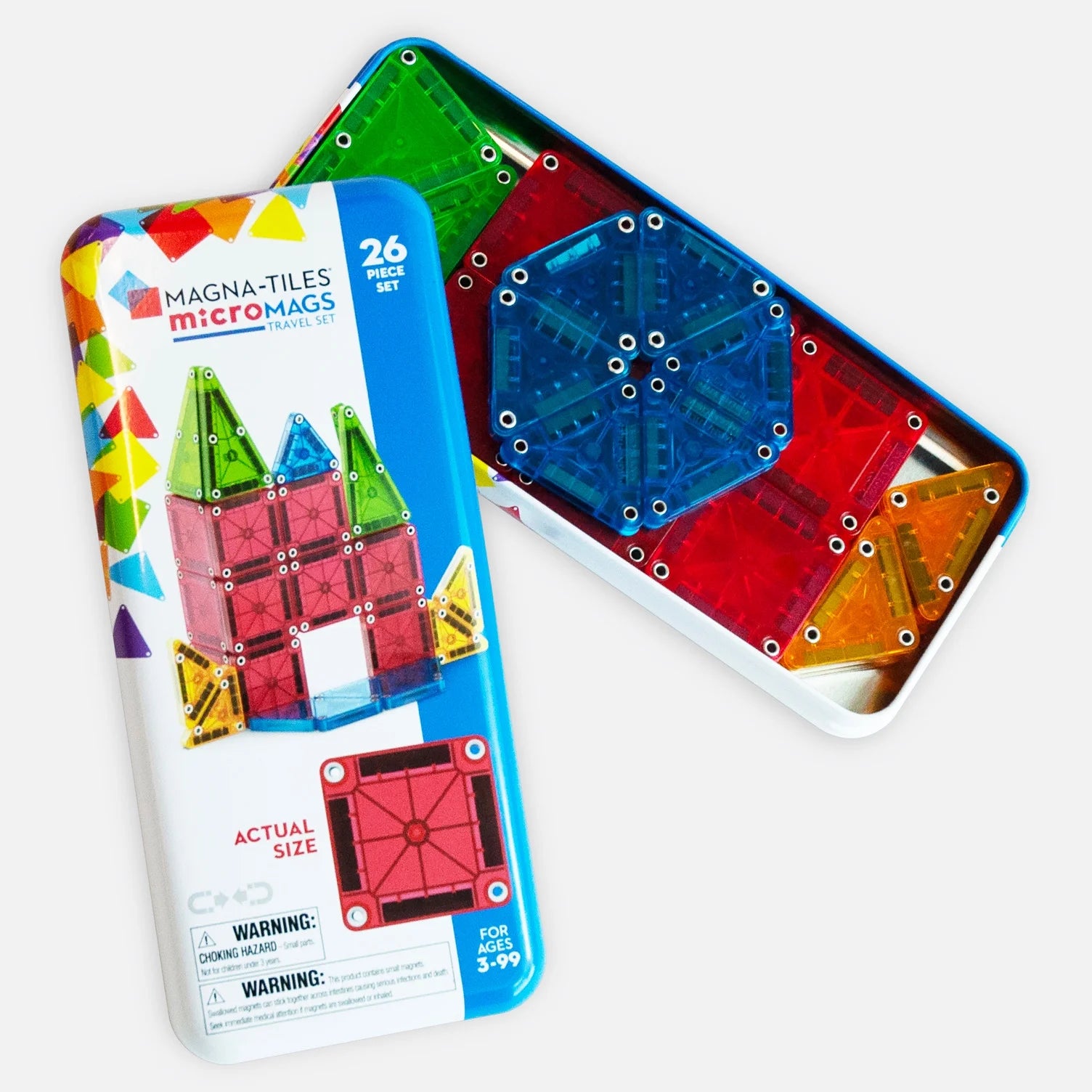MAGNA-TILES microMAGS 26 Piece Travel Set: Bold Colors - War Games USA