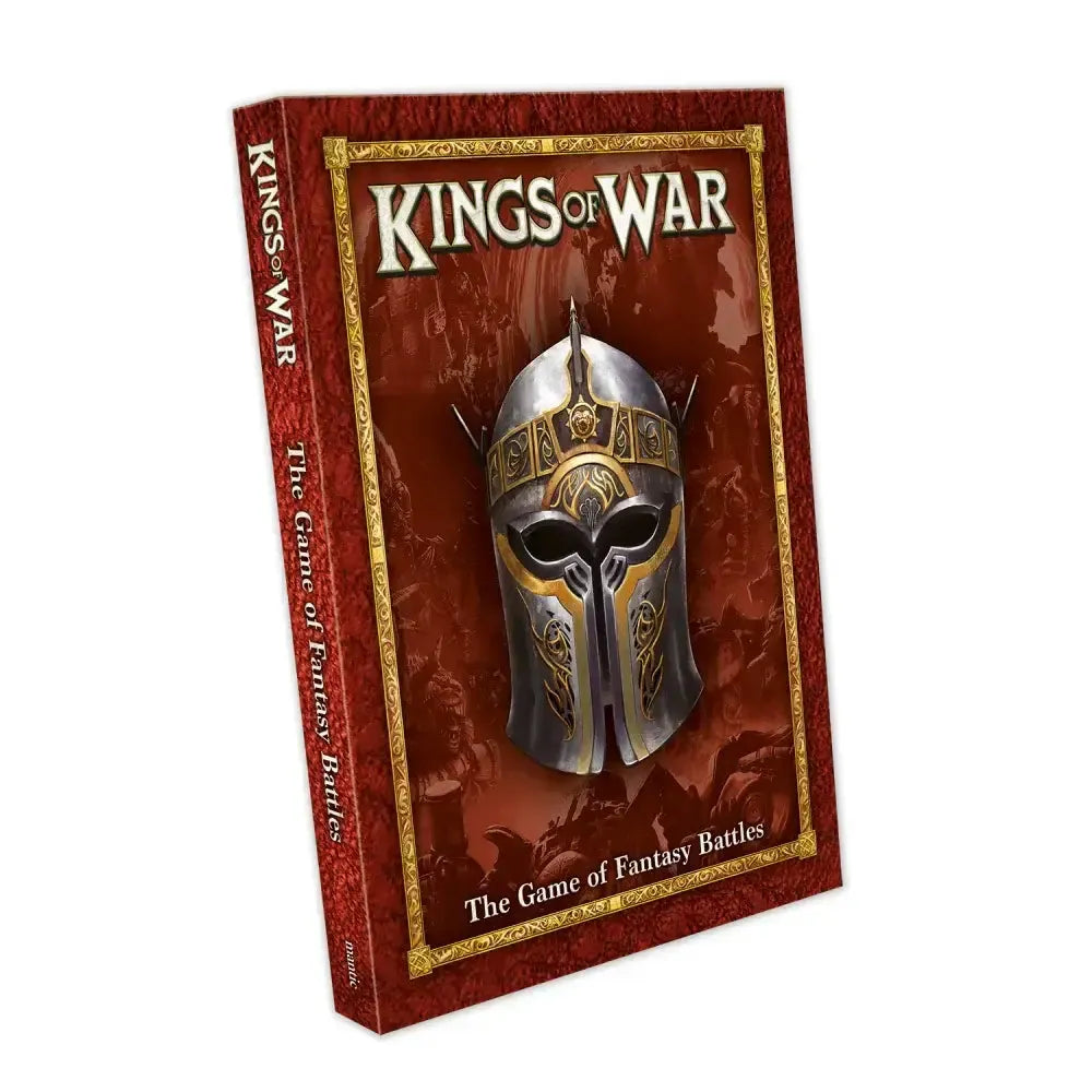 Kings of War – 3rd Edition Compendium Rulebook cover with helmet artwork.