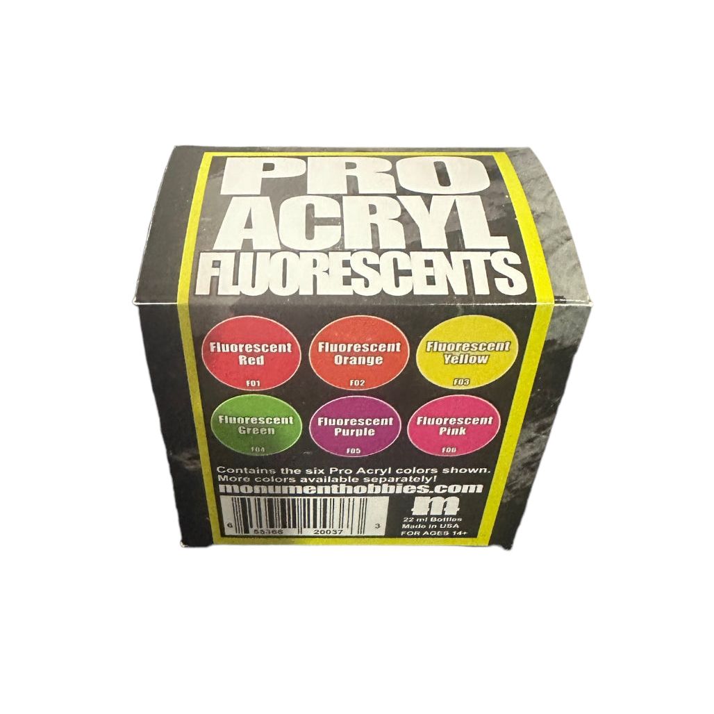 Monument Hobbies Pro Acryl Fluorescents Paint Set - War Games USA