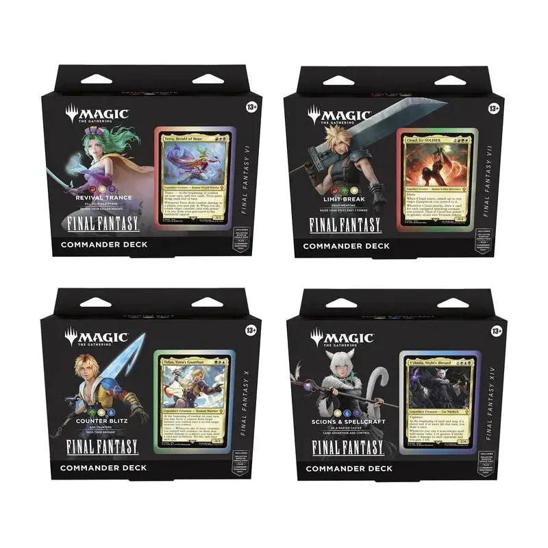 Magic the Gathering CCG: Final Fantasy Commander Deck Carton (4) - War Games USA