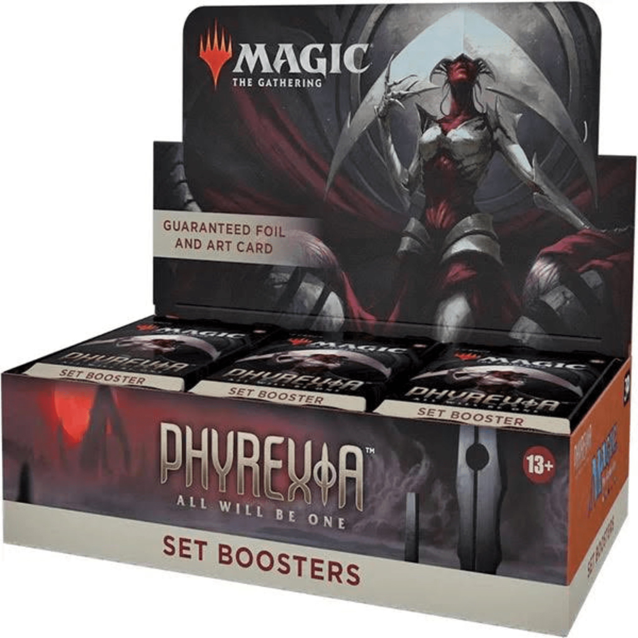Phyrexia: All Will Be One Set Booster Box with 30 packs and Magic cards.