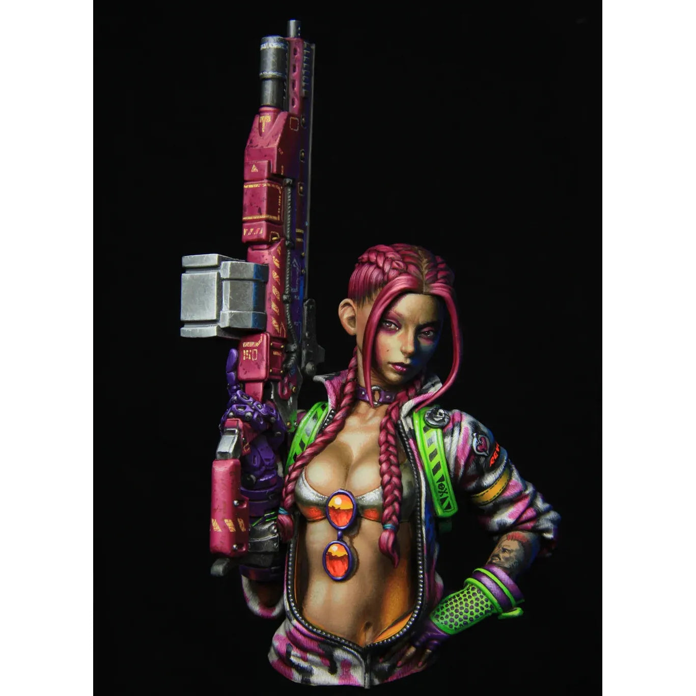 Neko Galaxy Candy Chan Bust model, 1:10 scale, unassembled and unpainted.