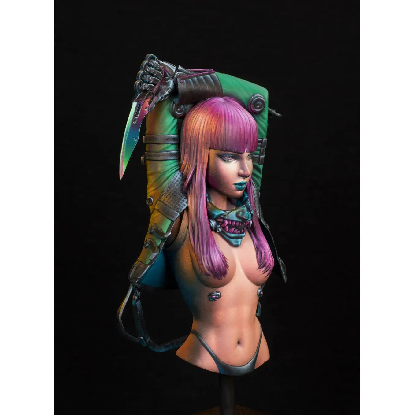 Neko Galaxy Test Object Perion Bust, 1:10 scale, colorful futuristic design by Piotr Czajka, sculpted by Lúa Garo.