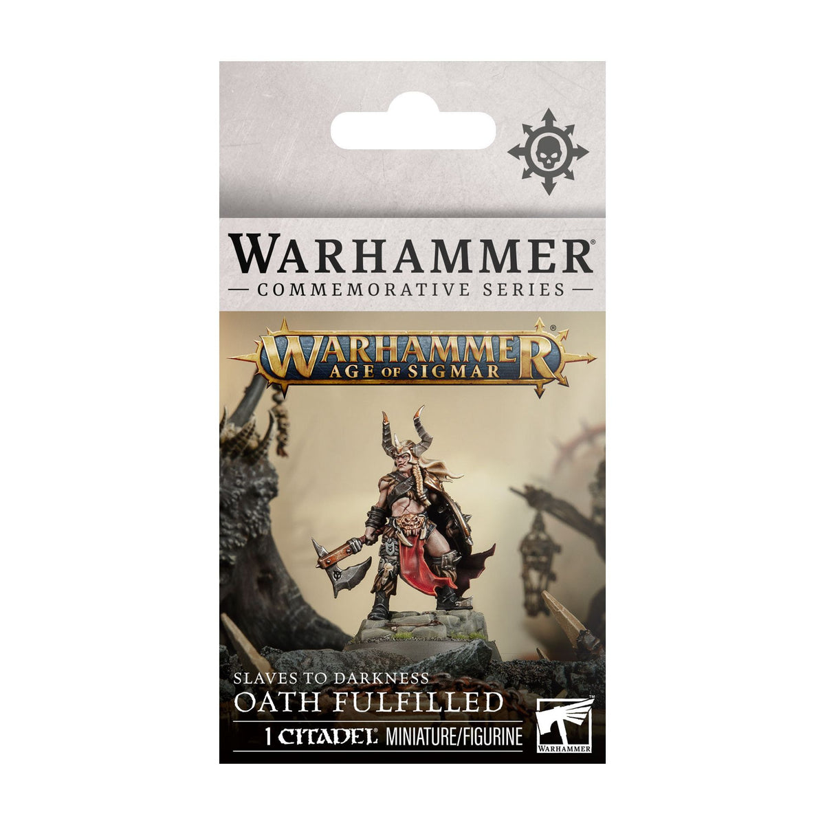 Warhammer Age of Sigmar Oath Fulfilled miniature from Slaves to Darkness by Games Workshop, showing detailed dark fantasy warrior figure.