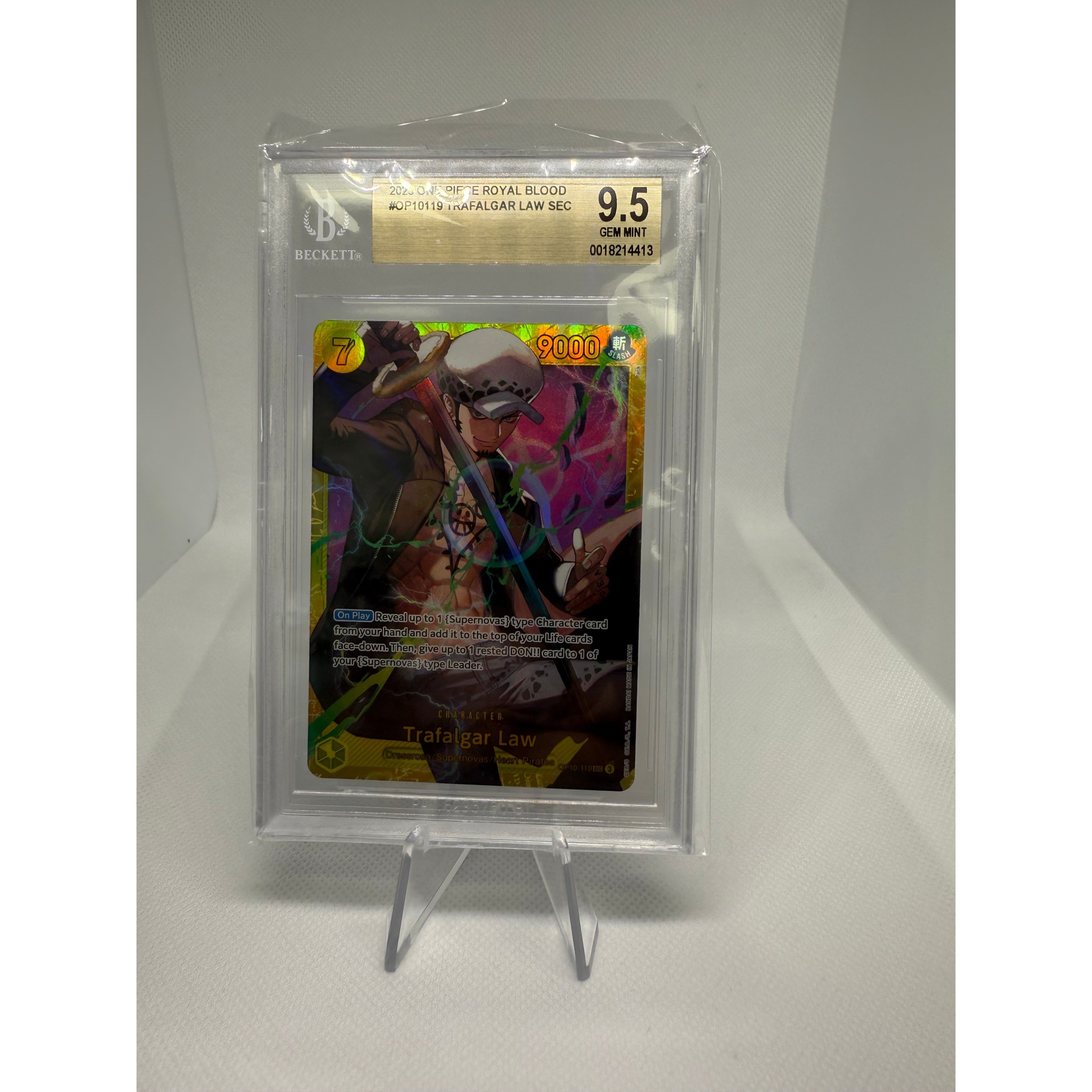 One Piece OP10119 Trafalgar Lav BGS Gold Label 9.5 Gem Mint - War Games USA