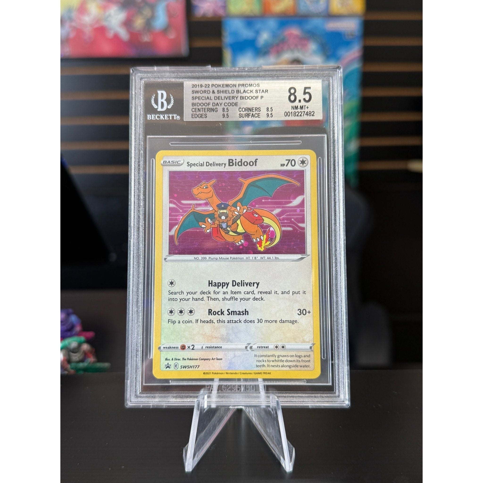 Charizard Special Delivery Bidoof BGS Graded 8.5 - War Games USA