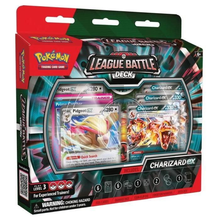 Pokémon TCG Charizard ex League Battle Deck packaging.