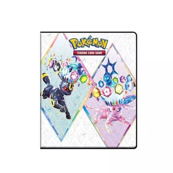 Pokemon TCG Prismatic Evolutions 4-Pocket Portfolio with vibrant full-art cover.