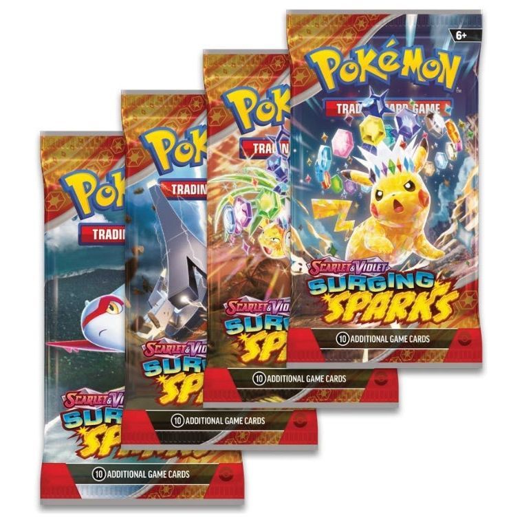 Pokémon TCG: Scarlet & Violet 8 Surging Sparks single pack with assorted styles.