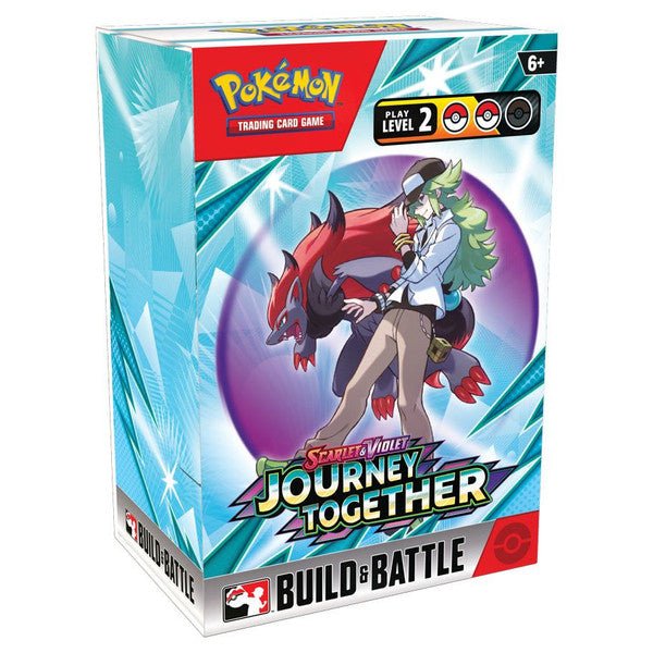 Pokémon TCG Scarlet & Violet Journey Together Build & Battle Box with 40-card deck and booster packs.