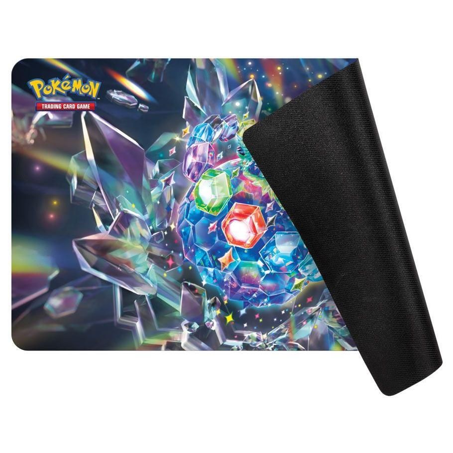 Pokemon TCG playmat featuring Terapagos ex with crystalline design, part of Ultra-Premium Collection.