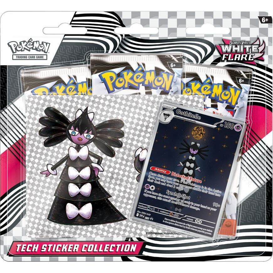 White Flare Tech Sticker Collection - Pokemon - War Games USA