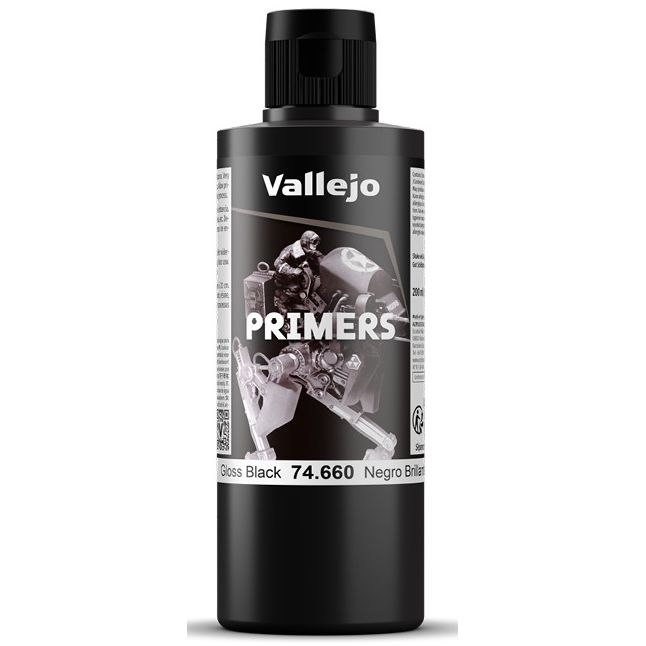 Vallejo: Gloss Black Primer (200 ml) - War Games USA