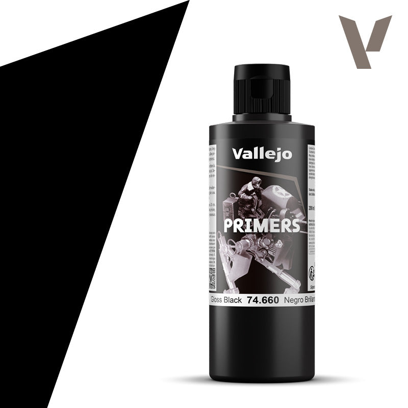 Vallejo: Gloss Black Primer (200 ml)