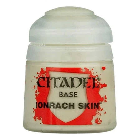 Ionrach Skin base paint by Citadel Colour, a creamy beige acrylic for miniatures, shown in a 19ml bottle.