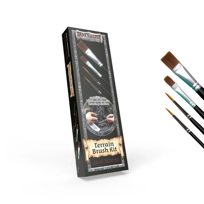The Army Painter GameMaster Terrain Brush Kit for XPS and foam painting.