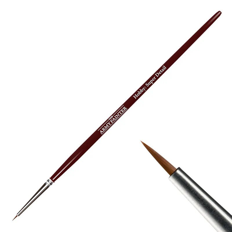 The Army Painter Hobby Brush with red handle for super fine detail painting.