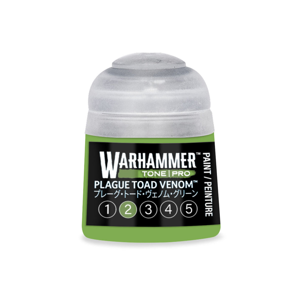 Citadel Colour Plague Toad Venom 2 Warhammer Tone Pro miniature paint 12ml bottle with label and cap.