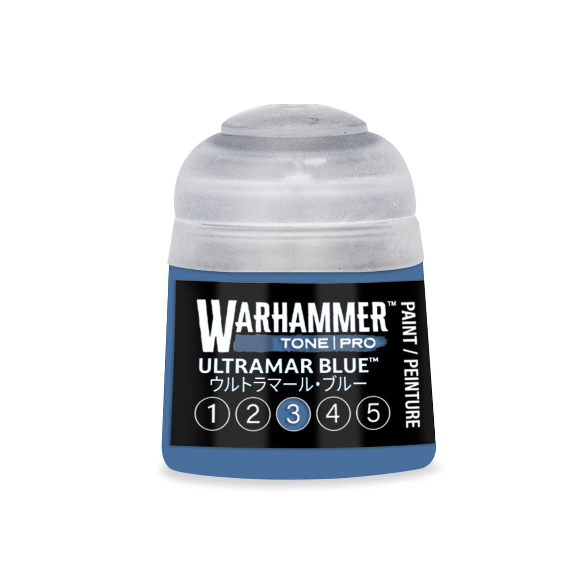 Ultramarine Blue 3 Citadel Colour Warhammer Tone Pro miniature paint bottle, 12ml, for detailed model painting and shading.