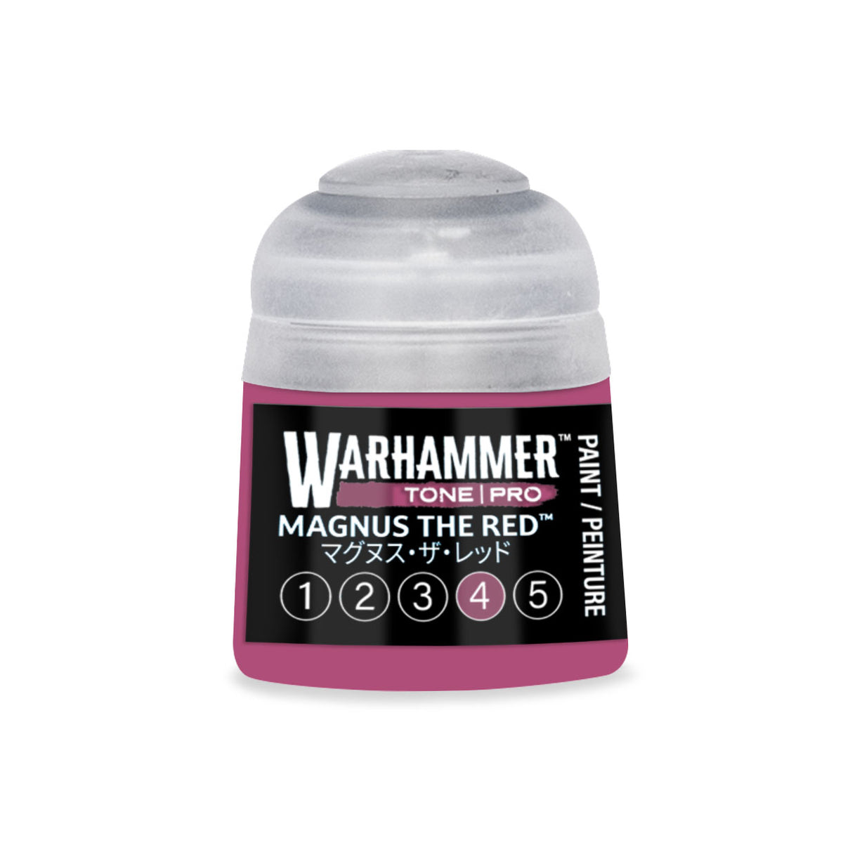 Citadel Colour Magnus the Red 4 Warhammer Tone Pro miniature paint 12ml bottle with red tone label and cap.