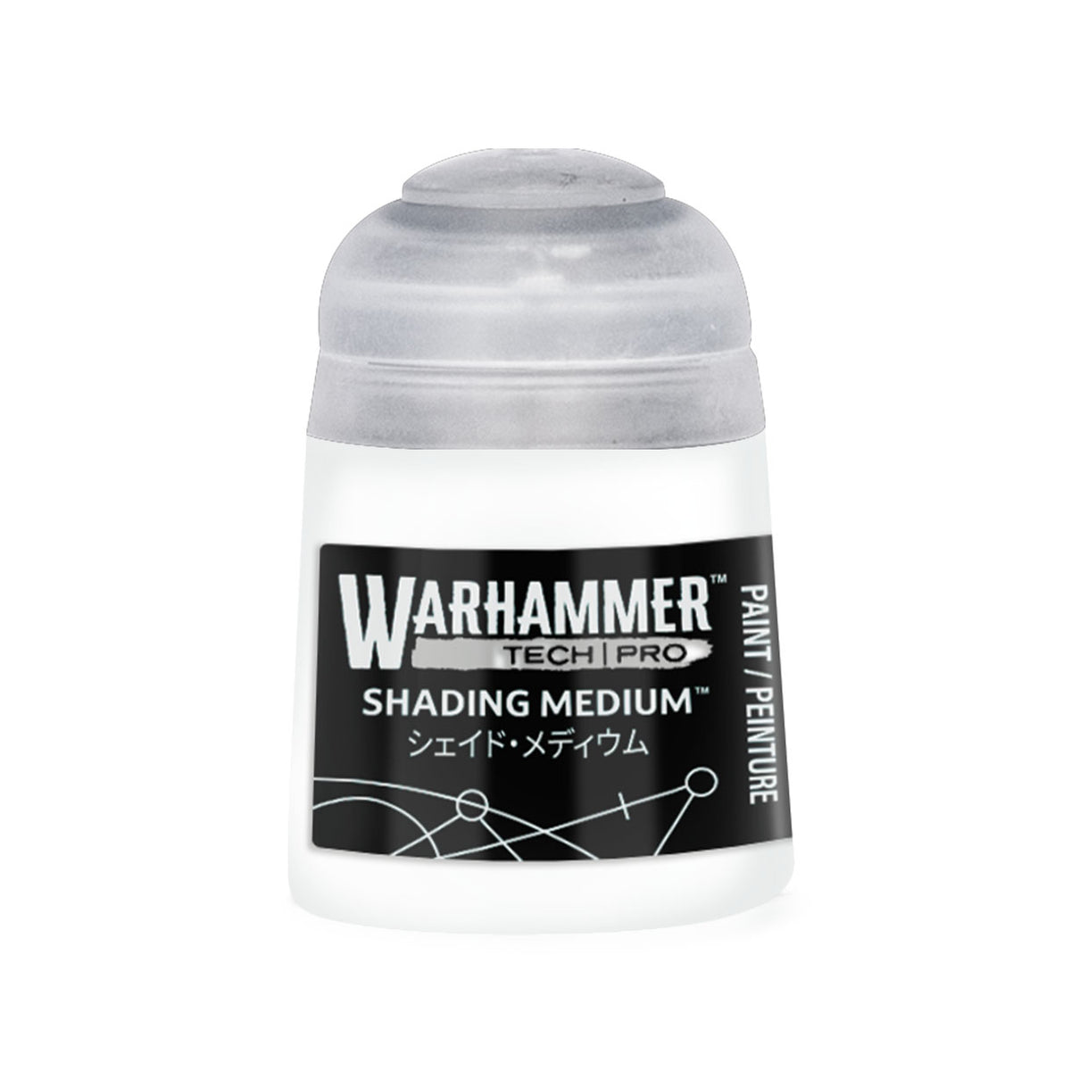 Citadel Colour Warhammer Tech Pro Medium miniature paint in 18ml bottle, technical shading medium for model detailing.