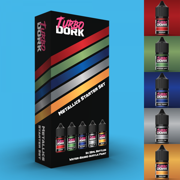Turbo Dork Paints: Metallic Starter Box (5 Bottles of Paint) - War Games USA