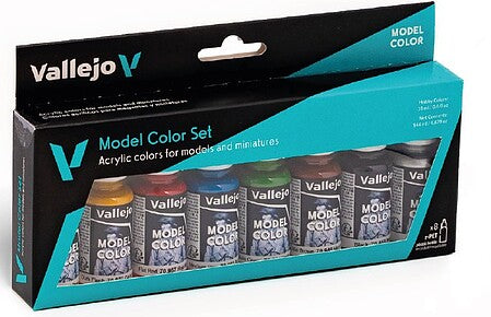 Vallejo Wargames Basics Model Color Set 8PC - War Games USA