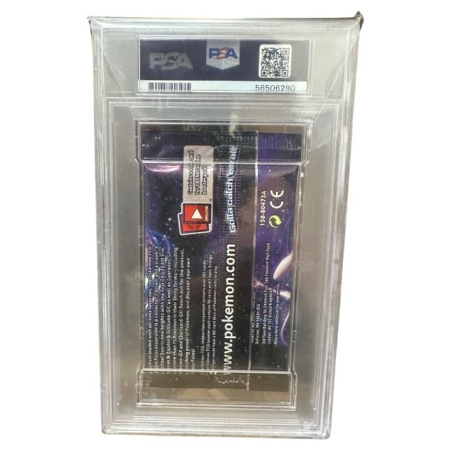 2019 Pokemon Hidden Fates Mew Foil Pack PSA Graded Mint 9 in case.