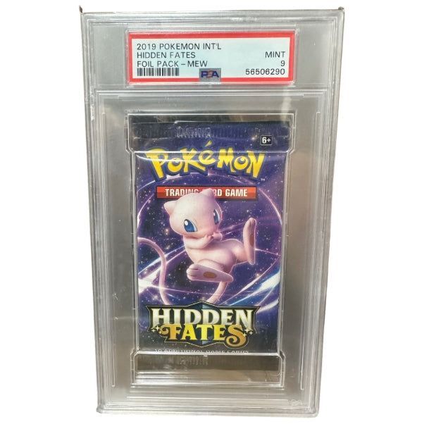 2019 Pokemon Hidden Fates Mew Foil Pack PSA Graded Mint 9