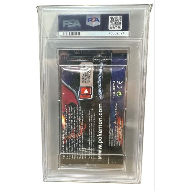 2019 Pokemon Hidden Fates Shiny Charizard Foil Pack PSA Graded Mint 9 in case.