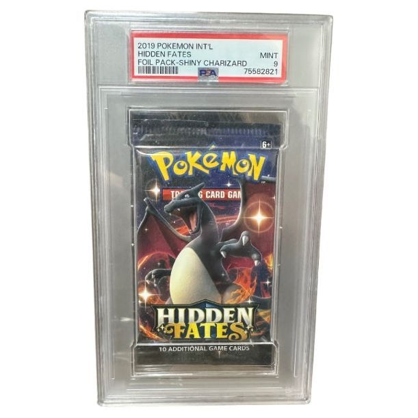 2019 Pokemon Hidden Fates Shiny Charizard Foil Pack PSA Graded Mint 9
