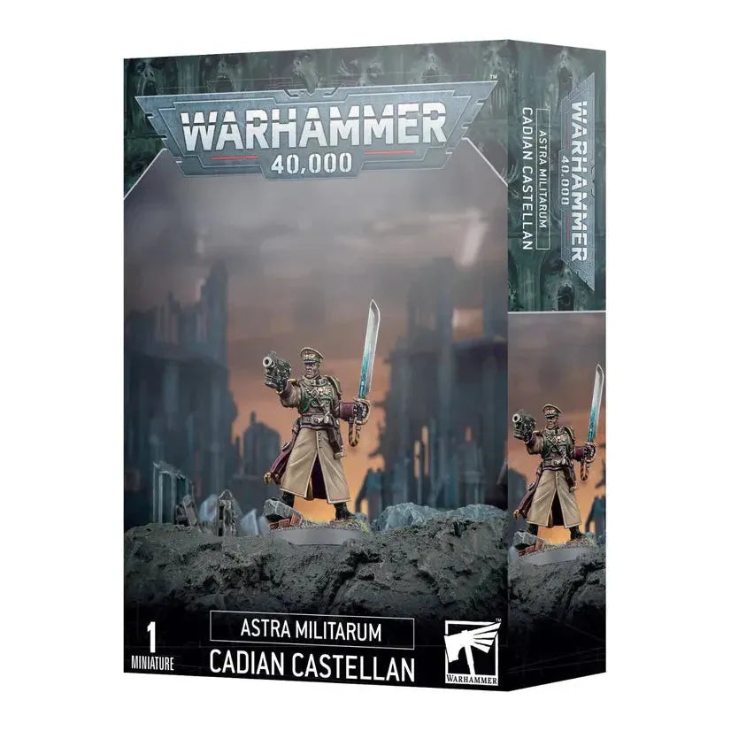 Cadian Castellan Astra Militarum miniature kit packaging.