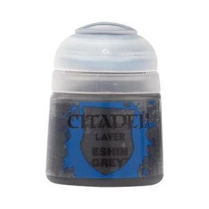 Citadel Paint Eshin Grey 12ml pot for smooth matt finish and layer building.
