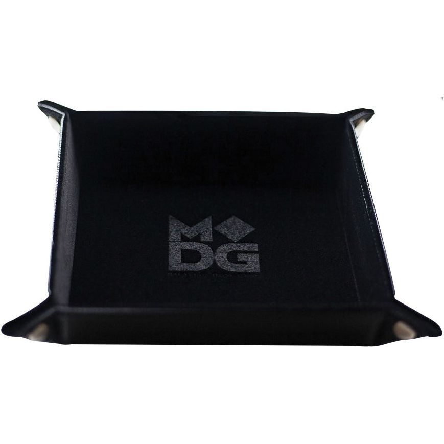 Fanroll 10"x10" black velvet fold-up dice tray.