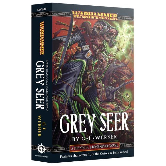 Grey Seer by C L Werner, Black Library Reader's Choice 2025 winner book cover, pre-order.