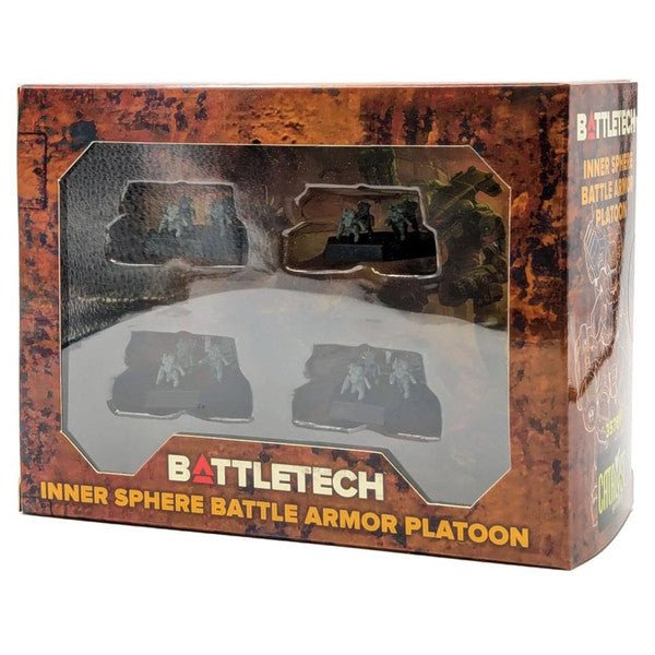Mercenaries Force Pack: Inner Sphere Battle Armor Platoon box set with battle armor miniatures and cards for BattleTech and Alpha Strike.